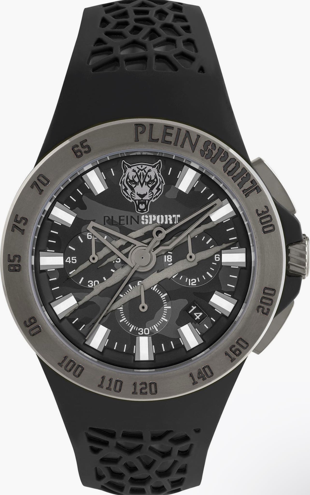 PHILIPP PLEIN
Camo Dial Three-Hand
Quartz Silicone Strap
Watch, 43mm