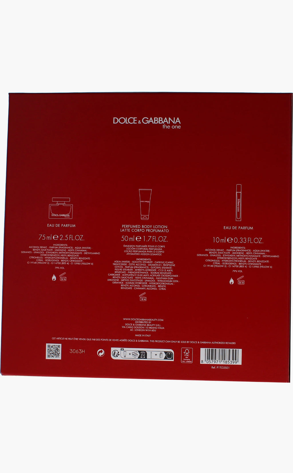 Dolce& Gabbana
The One Eau de Parfum 3-
Piece Set